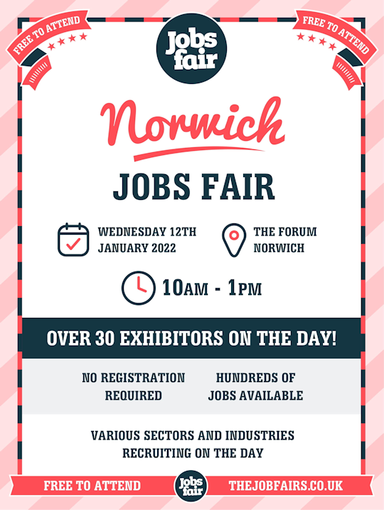 Norwich Jobs Fair Poster