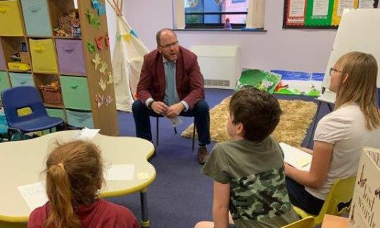 George Freeman MP visits Necton Church of England Primary School