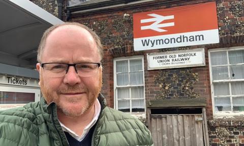 George Freeman MP at Wymondham Station