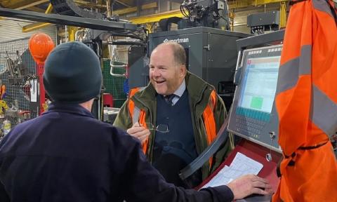 George Freeman visits H Young Structures in Wymondham